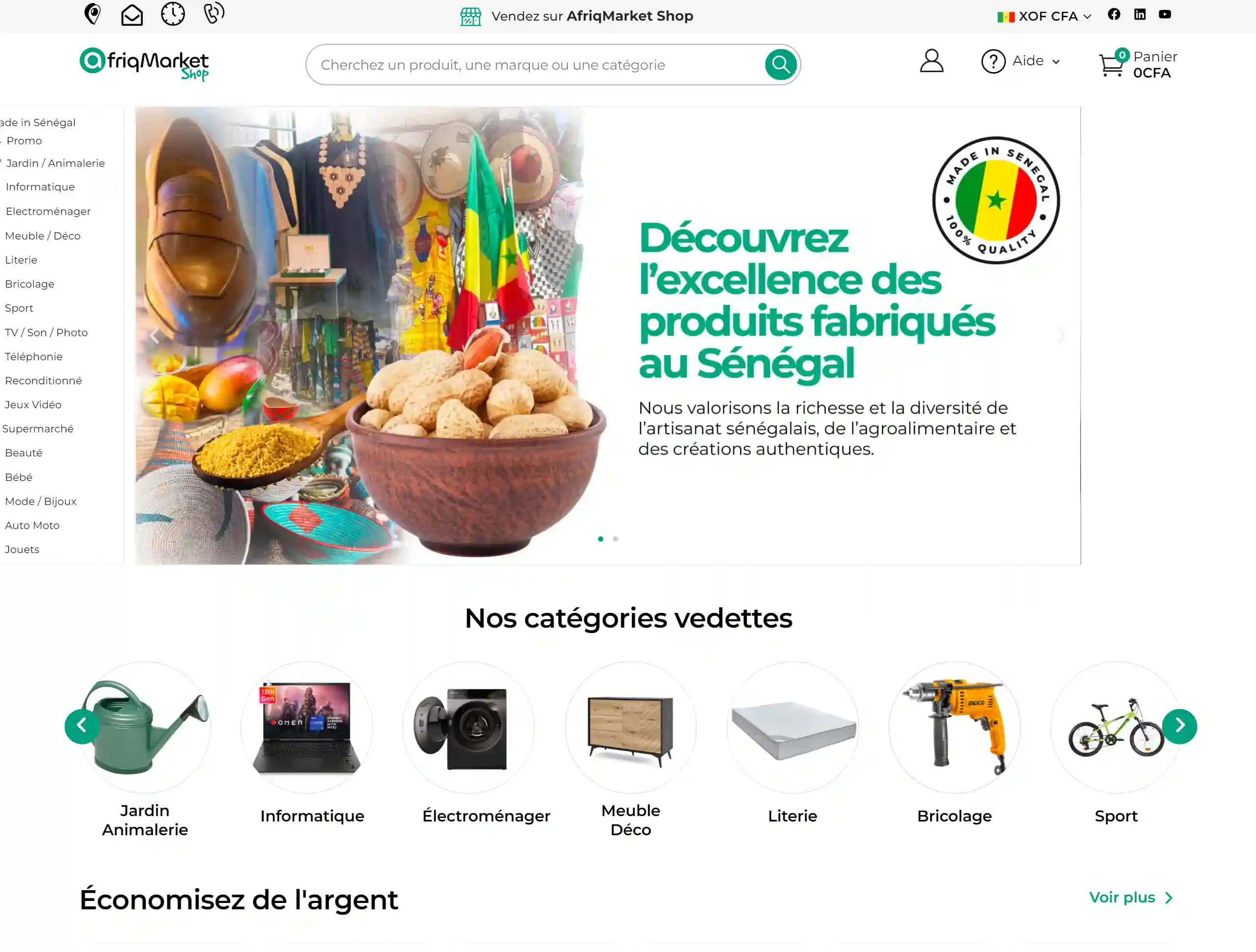 Site web d'Afriqmarket